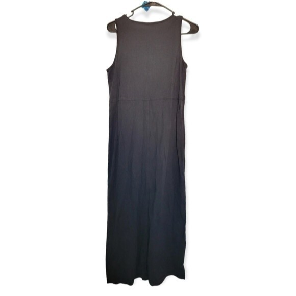 Johnny Was Vintage Black Palm Tree Side Button Maxi Dress Size Small - Picture 2 of 6